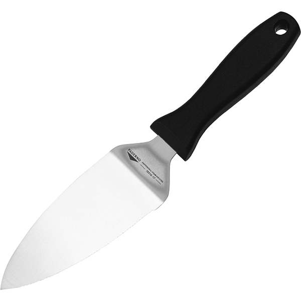 Лопатка-нож изогнутый для торта  сталь, пластик  длина=29.3/16, ширина=6 см. Paderno