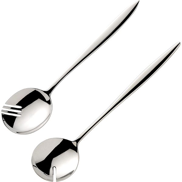 Ложка и вилка для салата «Адажио»; сталь нержавеющая; длина=235/63, ширина=4 мм; металлический