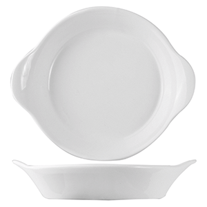 Сковорода порционная «Кунстверк»; материал: фарфор; 250 мл; диаметр=19, высота=2.1, длина=19 см.; белый