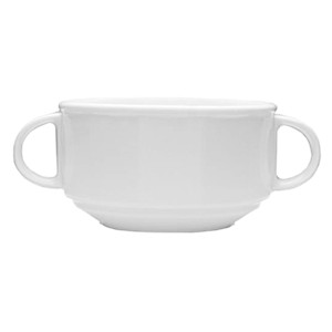 Супница, Бульонница (бульонная чашка) «Меркури»; материал: фарфор; 325 мл; диаметр=10.5, высота=6, ширина=15 см.; белый