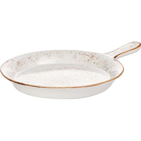Сковорода для запекания «Крафт»; материал: фарфор; диаметр=25.5 см.; белый